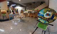 برگزاری نمایشگاه آثار نقاشی دانشجویان دانشگاه در کتابخانه مرکزی